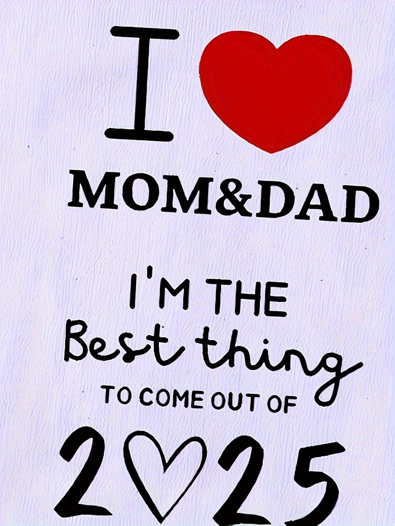 'I Love Mom & Dad' Printed Baby Bodysuit - Soft Polyester Short-Sleeve Romper for Newborns, Summer Casual Gift with Heart & Text Design, Casual Baby Wear|Affectionate Babywear|Easy Dressing Infantwear, Baby Clothes,