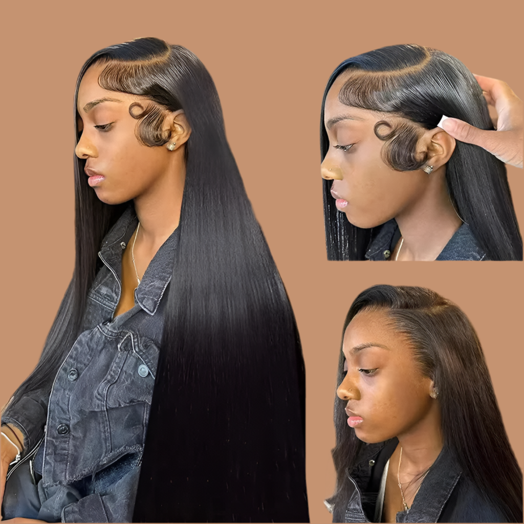 100% Malaysia Human Hair 13x6 Bone Straight Lace Front Human Hair Wigs 16Inch to 36Inch Lace Frontal Wig for Women Pre Plucked