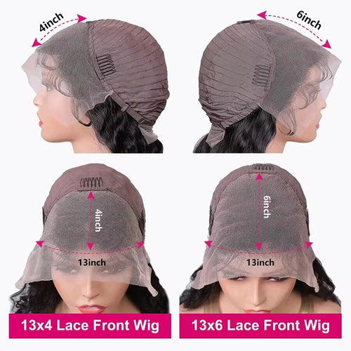 100% Malaysia Human Hair 13x6 Bone Straight Lace Front Human Hair Wigs 16Inch to 36Inch Lace Frontal Wig for Women Pre Plucked