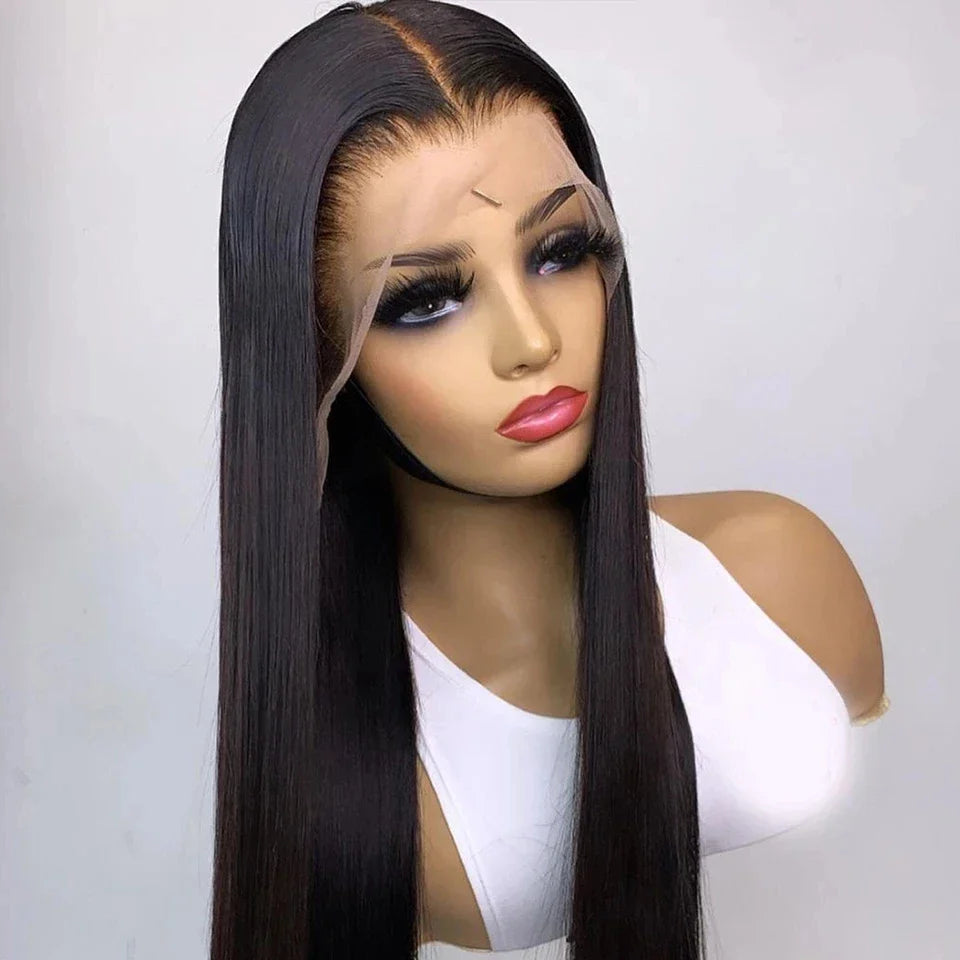 10A Wholesale Silk Straight 13x4 13x6 HD Transparent Lace Front Lace 100% Nature Indian Hair Remy Human Hair Wigs for Women