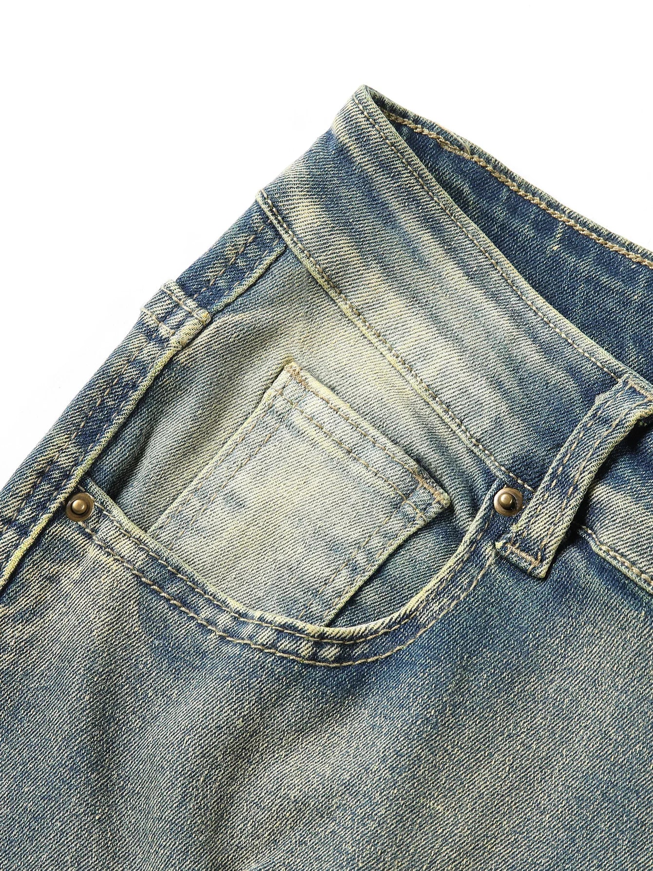 2025 New Men Ripped Stacked Jeans Distressed Slim Fit Skinny Straight Leg Jeans Fashion Hip Hop Denim Pants Casual Streetwear