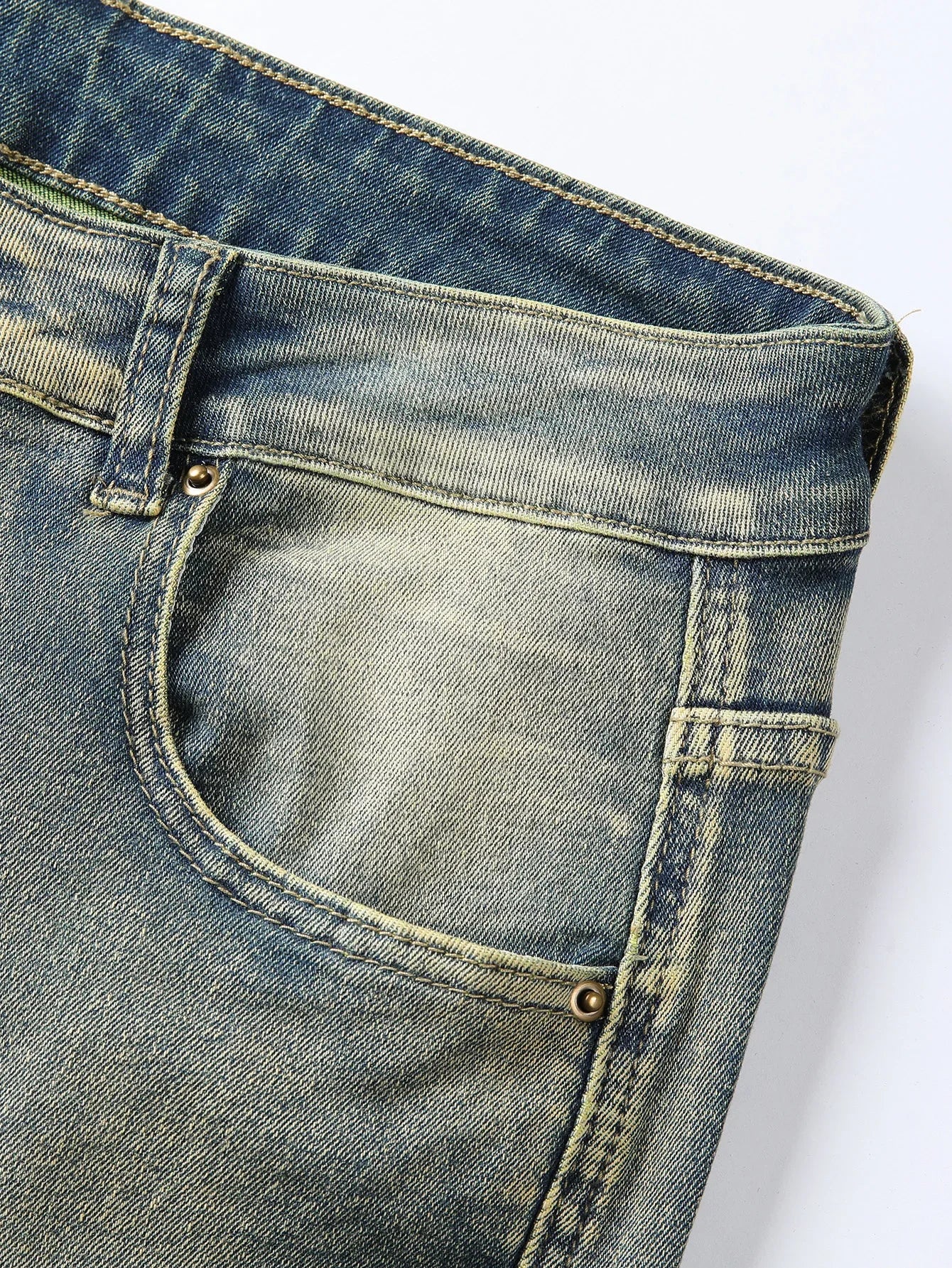 2025 New Men Ripped Stacked Jeans Distressed Slim Fit Skinny Straight Leg Jeans Fashion Hip Hop Denim Pants Casual Streetwear