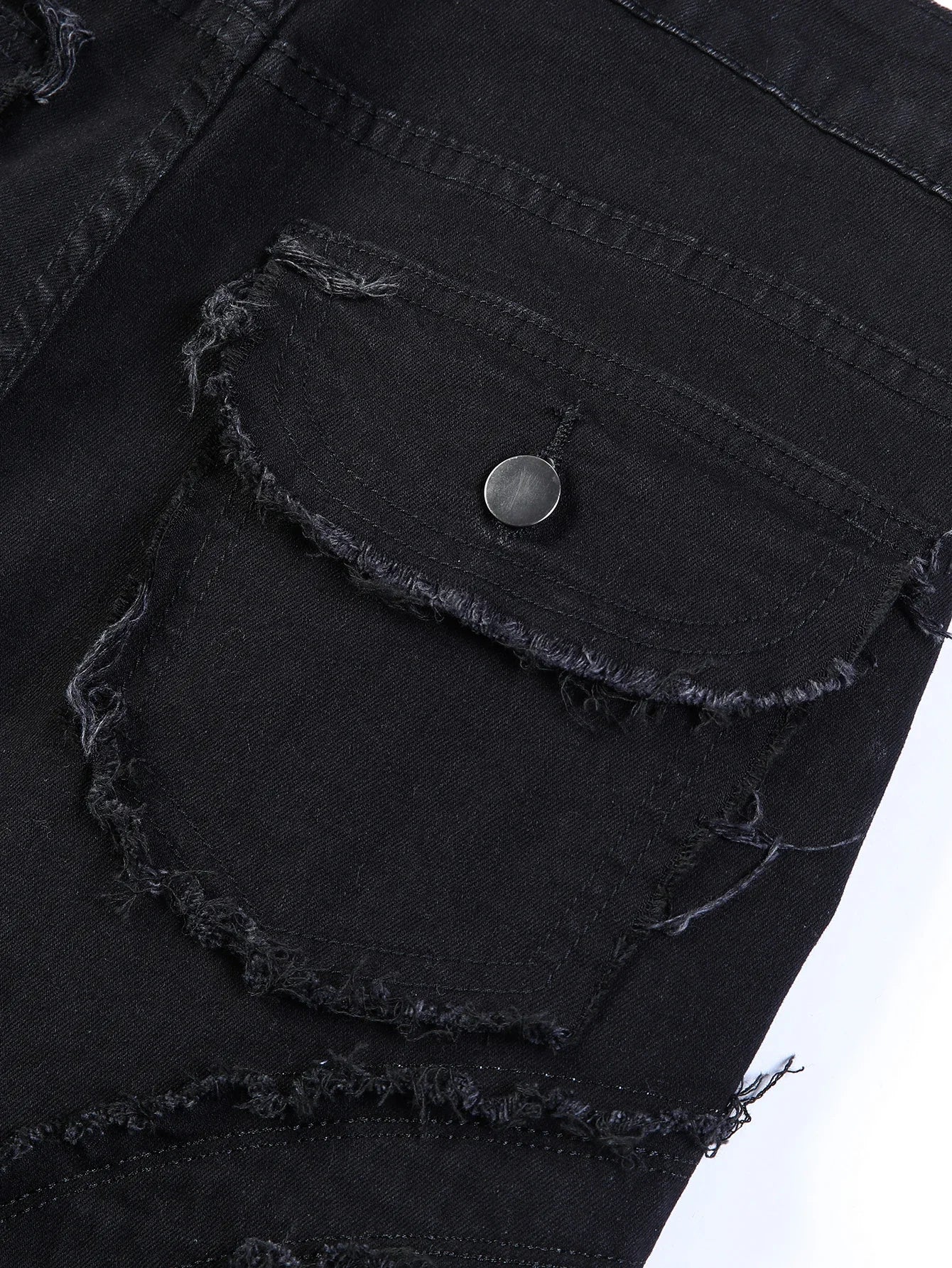 2025 New Men Ripped Stacked Jeans Distressed Slim Fit Skinny Straight Leg Jeans Fashion Hip Hop Denim Pants Casual Streetwear