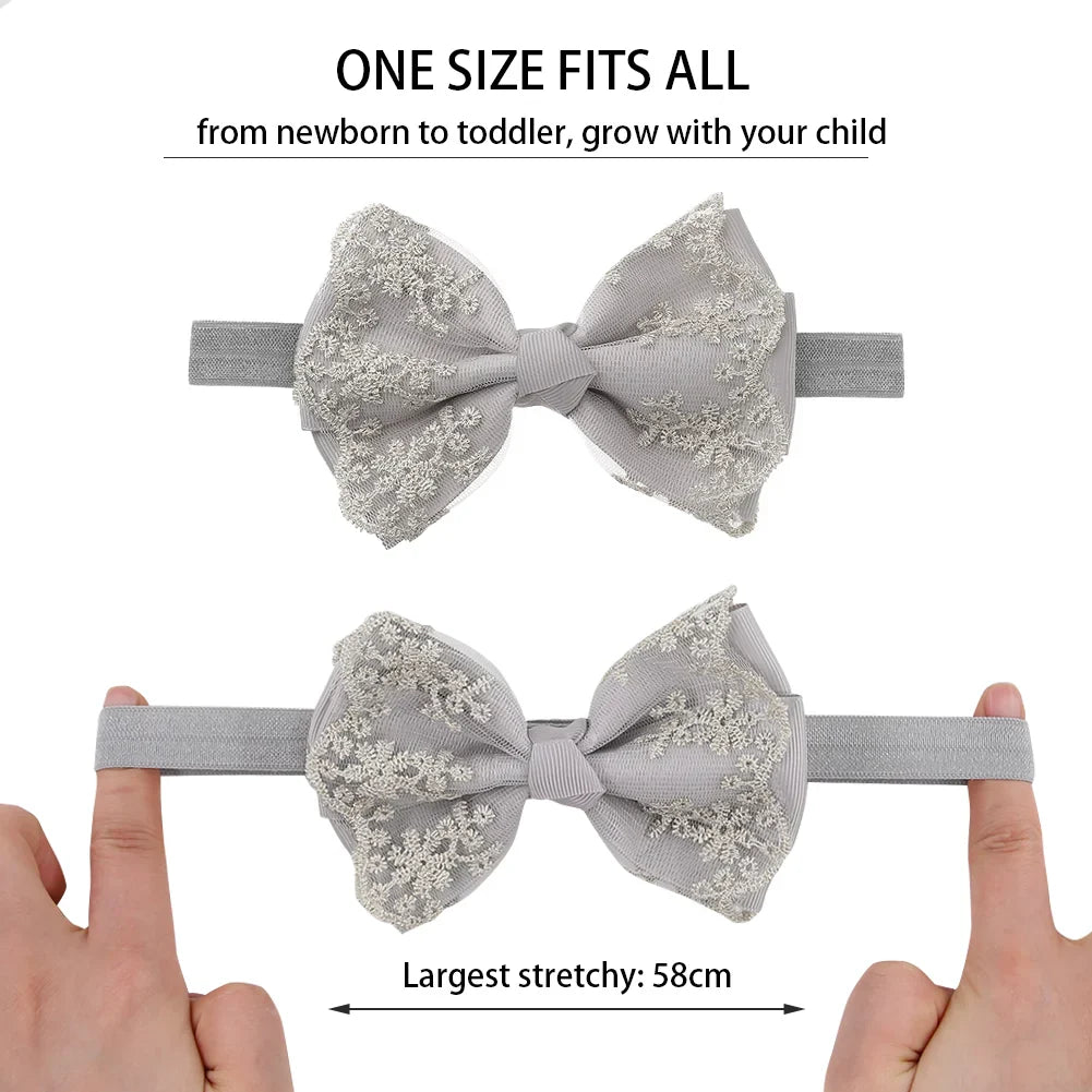 3Pcs/Set Leg Ruffled Cotton Socks Baby Girls  Kids Clothing with Lacework Toddlers Cotton Hair Ribbon Bows Sock Elastic Hairband