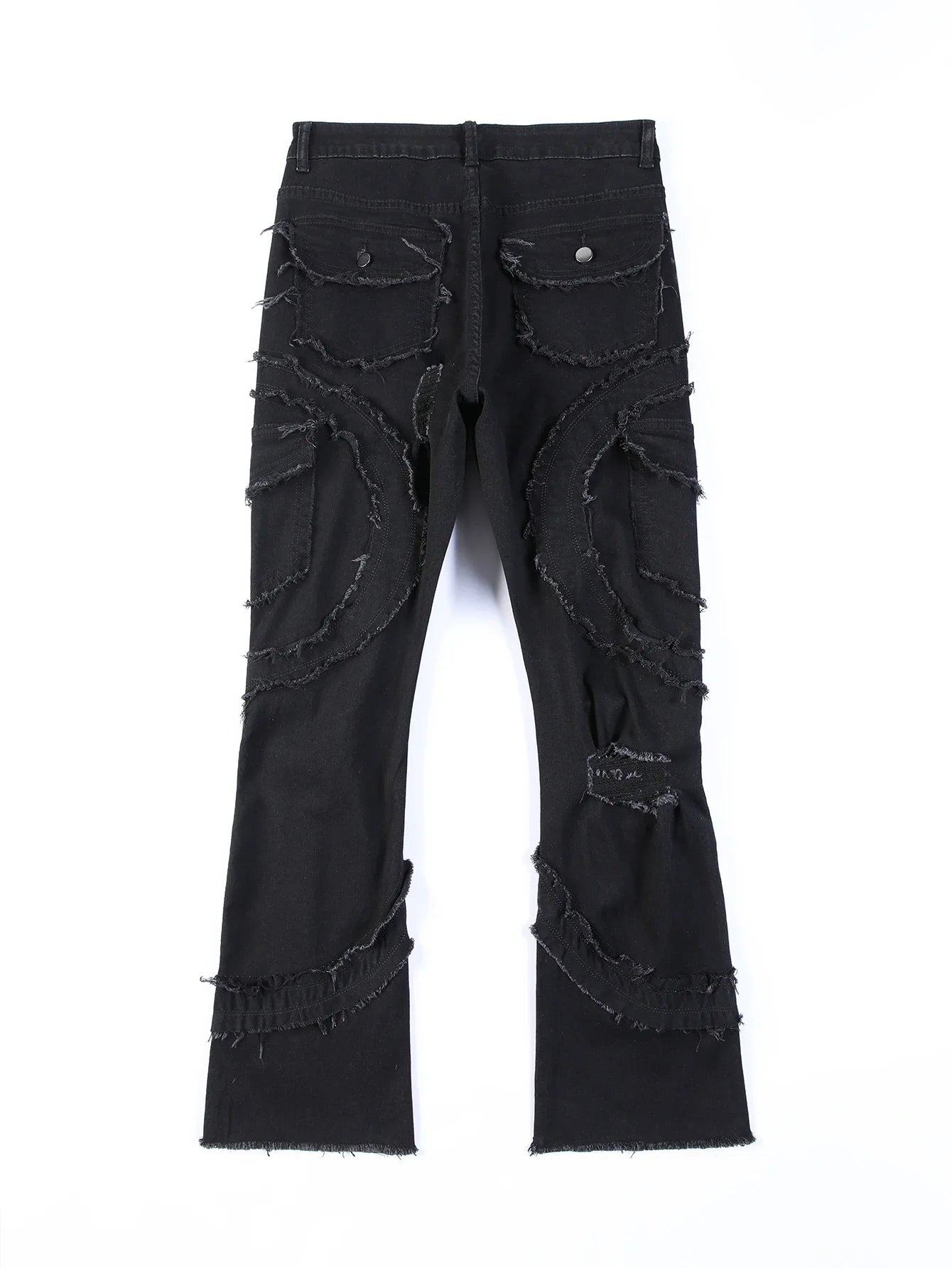 2025 New Men Ripped Stacked Jeans Distressed Slim Fit Skinny Straight Leg Jeans Fashion Hip Hop Denim Pants Casual Streetwear